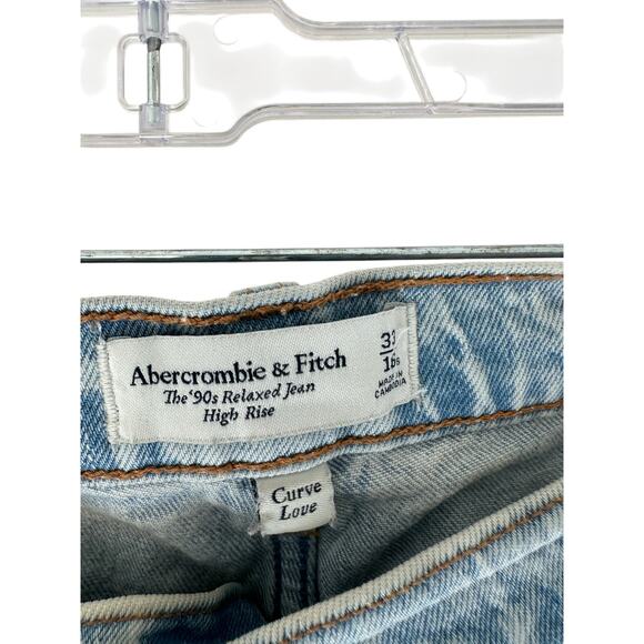 Abercrombie & Fitch Curve Love High Rise The '90s Relaxed Straight Jean Size 16 - Picture 2 of 10